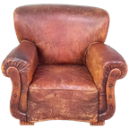 Antieke Stoere Leren Fauteuil thumbnail 1