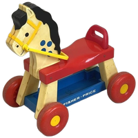 Vintage Fisher Price Paardje Loopwagen