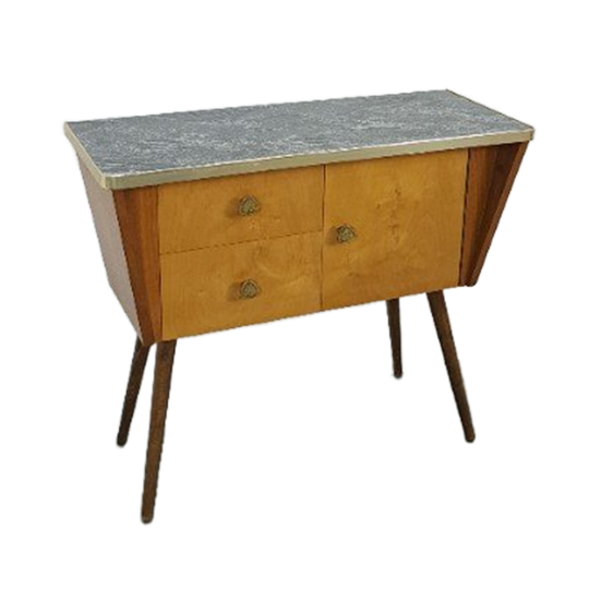 Jaren 50 Kastje Met Lades En Formica Blad Vintage 1