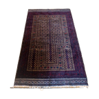 Super Dark Vintage Wool Persian Beloudj Rug - 124 Cm X 87 Cm thumbnail 1