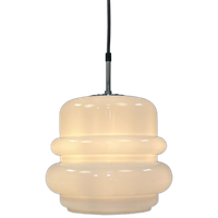 Vintage Melkglazen Hanglamp, Hustadt Leuchten 1970's