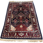 Handgeknoopt Perzisch Vloerkleed 124X175Cm - Wol Tapijt Vintage Vazen Bruin Blauw thumbnail 1