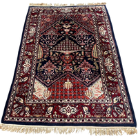 Handgeknoopt Perzisch Vloerkleed 124X175Cm - Wol Tapijt Vintage Vazen Bruin Blauw