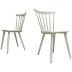 Set Witte Vintage Spijltjesstoelen, 1970’S thumbnail 1