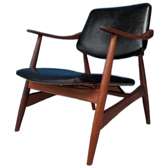 Vintage Fauteuil, Louis Van Teeffelen Voor Wébé, Jaren 60 1