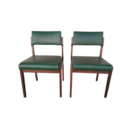 2x Teakhouten Stoelen Scandinavisch ( Set ) 1