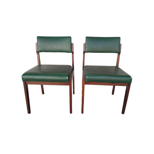 2X Teakhouten Stoelen Scandinavisch ( Set )