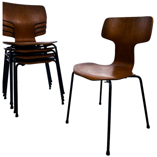 Set Van 5 Stoelen 'model 3103' Door Arne Jacobsen Voor Fritz Hansen 1