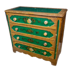 Handbeschilderde Volkskunst Ladekast/Commode – Circa 1900 thumbnail 1