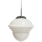 Opaalglazen Plafondlamp Met Kabel Uit De 1960’s thumbnail 1