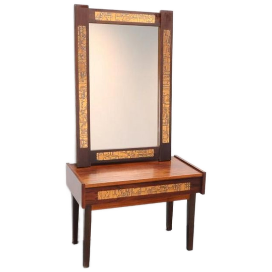 Vintage Sidetable Met Spiegel Denemarken 1