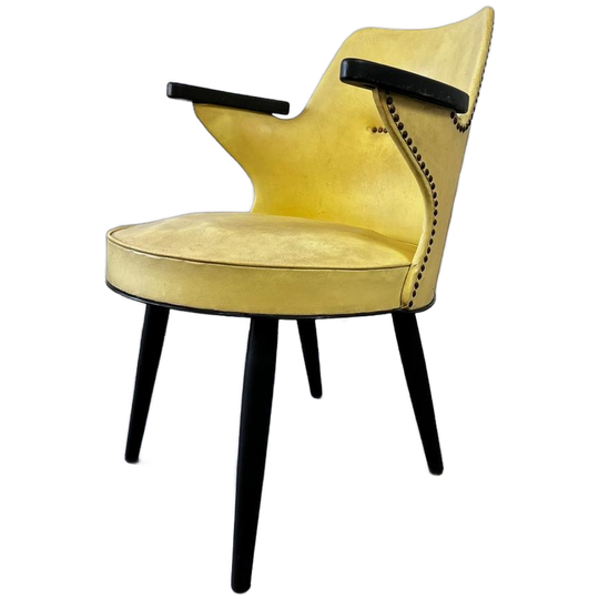 Vintage Gele Rockabilly Stoel 1