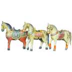 Houten Decoratieve Paarden. thumbnail 1