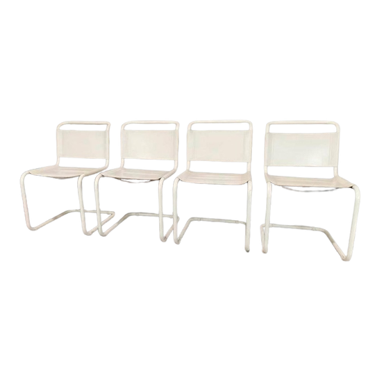 Set Van 4 Vintage Mart Stam Design Buisframe Stoelen 1