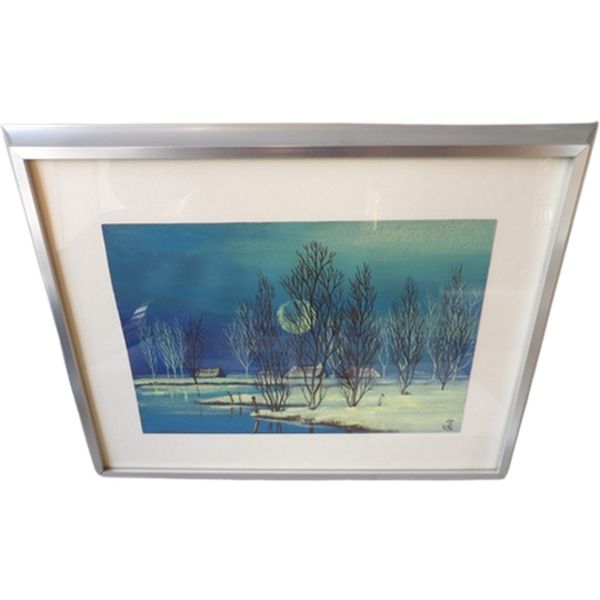 Luc De Ro Blauw Landschap 1