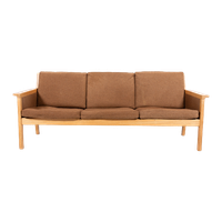 Mid-century Hans Wegner Sofa / Bank / 3 Zitsbank Model Ge55 By Getama
