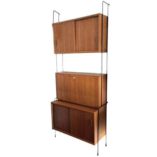 Vintage Modulair Wandmeubel, Omnia, Hilker 1