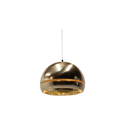 Mid- Century Golden Pendant Lamp, Sweden