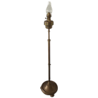 Antieke Koperen Petroleum Vloerlamp Brevete L&b 1883 thumbnail 1