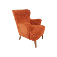 Vintage Artifort Theo Ruth Fauteuil Dames Steenrood Oranje