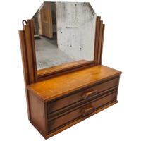 Frans Art Deco Hangkastje Met Spiegel
