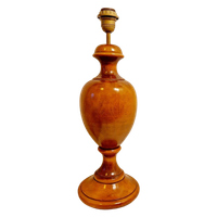Grote Klassieke Lampenvoet Massief Hout Tafellamp