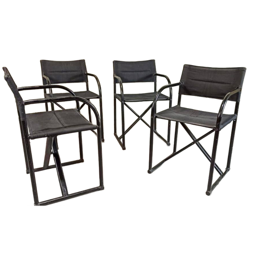 4 Vintage Illo Director's Stoelen, Niels Gammelgaard 1