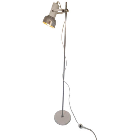 Jaren 60 Wit En Chroom Design Vloerlamp Staff Leuchten 1
