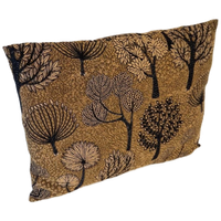 Vintage Kussen Met Gestikte Bomen Print