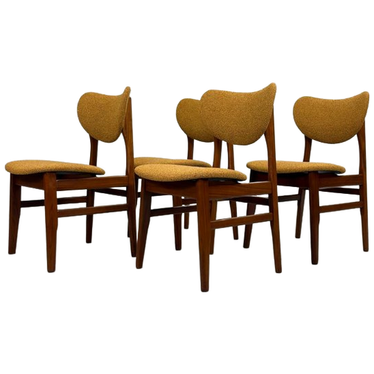 Set Vintage Teakhouten Eetkamerstoelen In Deens Design 1