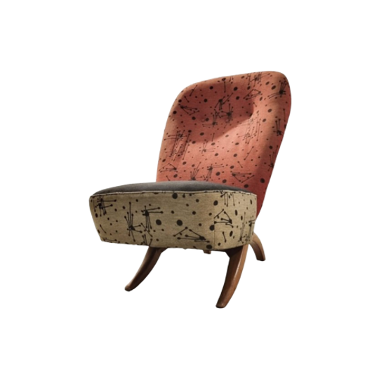 Mid Century Congo Chair By Theo Ruth For Artifort With Original Upholstery Vintage 1950s 1