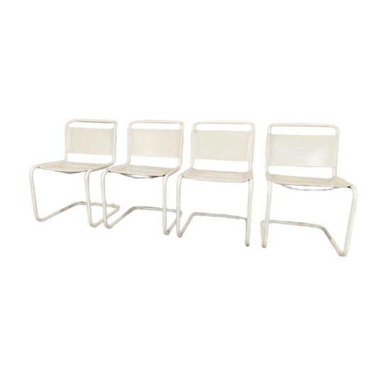 Set Van 4 Vintage Mart Stam Design Buisframe Stoelen 1