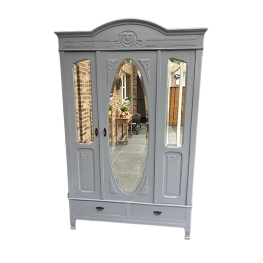 Brocante Jugendstil Kledingkast 1