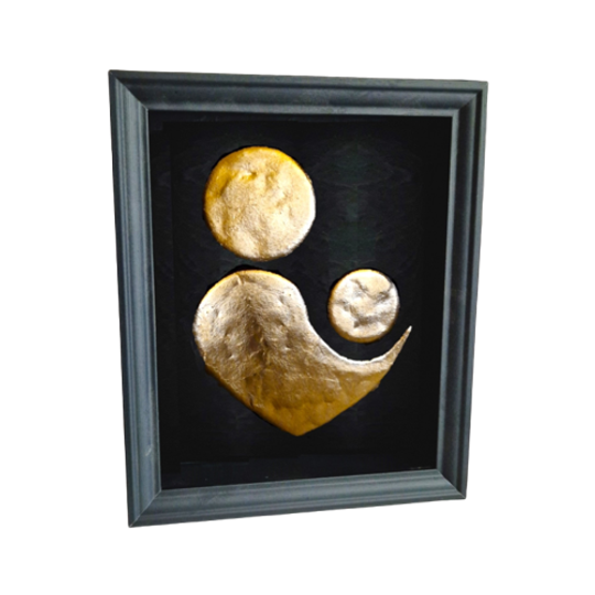 Parental Love 23ct Goud Verguld Kunstwerk In Lijst 1