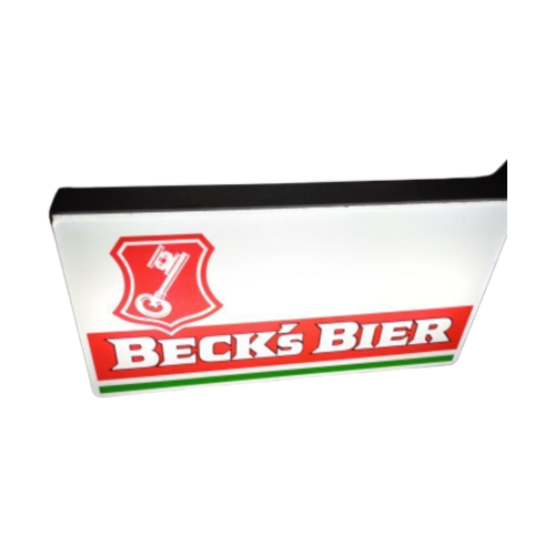 Werkende Beck'S Bier Lichtreclame Ook Op Te Hangen