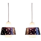 Duo Scandinavische Opaline Hangers, Jaar 60 thumbnail 1