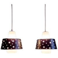 Duo Scandinavische Opaline Hangers, Jaar 60