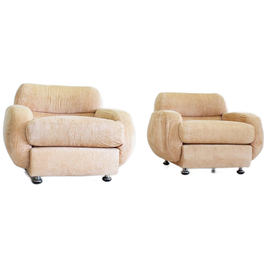 Set Vintage Italiaanse Fauteuils Jaren 70 1