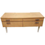 Vintage Dressoir Kastje Retro Dressoirtje Berken Fineer thumbnail 1