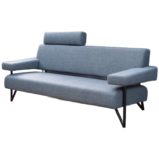 Havee Cloak Stone | 3-zits Design Bank | Blauw Antraciet Wol 1
