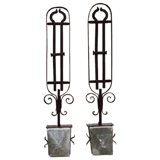 Paar Smeedijzeren Ornamenten 1