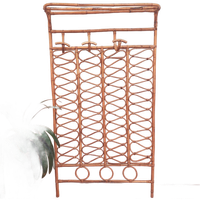 1970'S Rattan Wall Rack