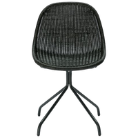 Feelgood Designs • Eetkamer- Bureaustoel Rotan Zwart (indoor)