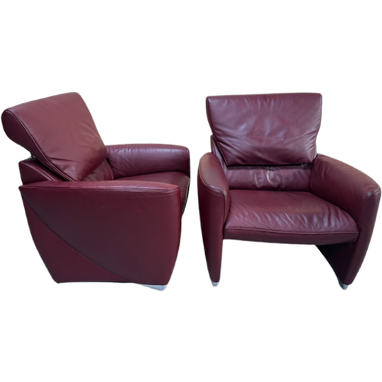 2x Jori Angel Fauteuils Uitgevoerd In Leer. 1
