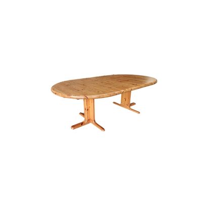 Vintage Danish Design Pine Round / Oval Extendable Dining Table