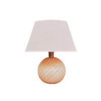 Italian Yellow Swirl Table Lamp