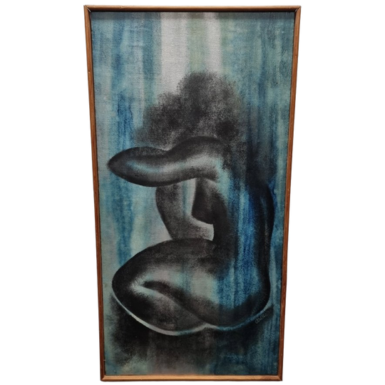 Vintage Schilderij Met Naakte Dame 1