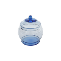 Blue Glass Sugar Pot