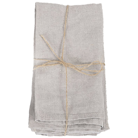 Bazar Bizar | Het Linnen Servet - Beige - Set Van 4 1