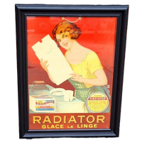Reclame Karton Van Merk Radiator Stijfsel Voor De Was/strijk